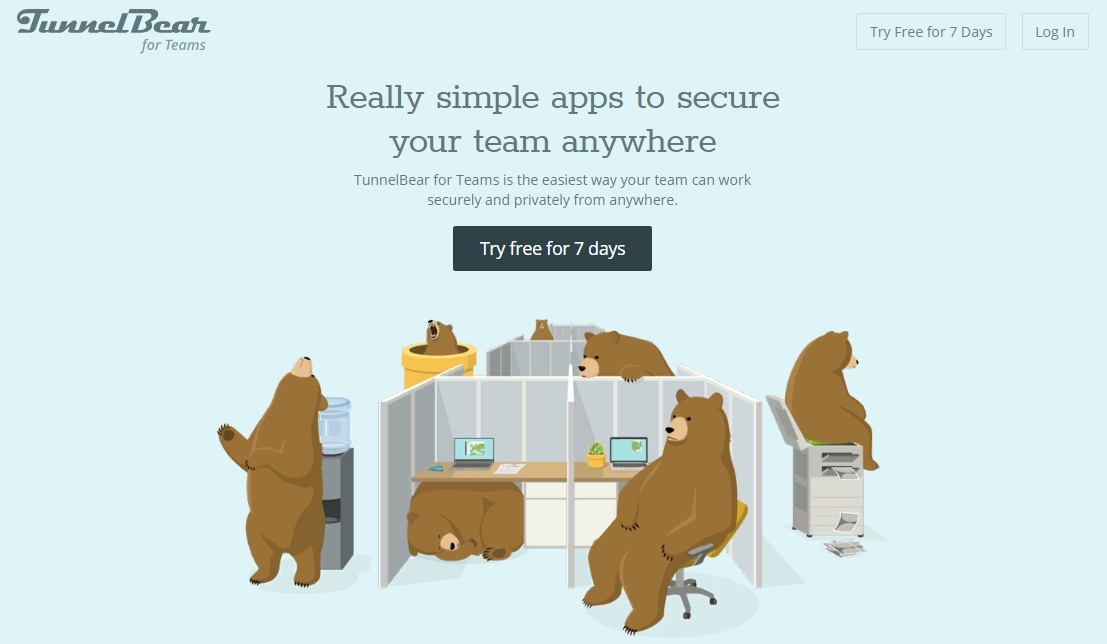 Много суровых, но милых медведей защищают ваши данные в сети — tunnelbear.com